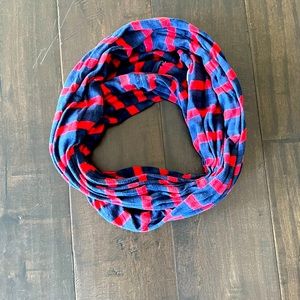 Gap Circle Infinity Scarf Striped Red Navy One Size